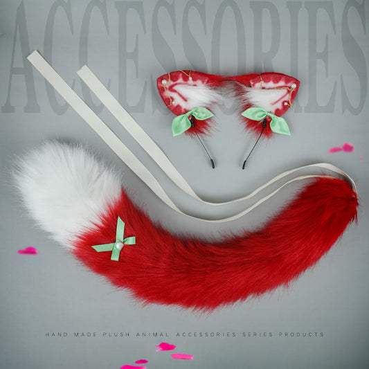 Anime Sexy Kawaii Fox Cat Girl Headband Tail Set