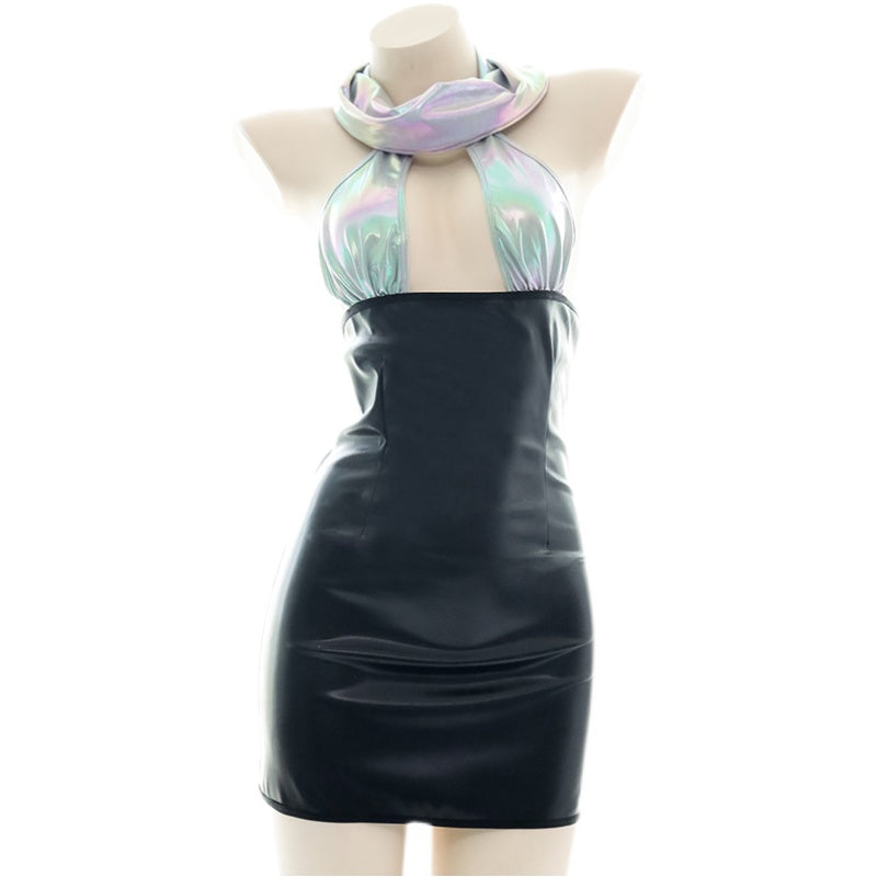 Gothic Hole Leather PU Dress