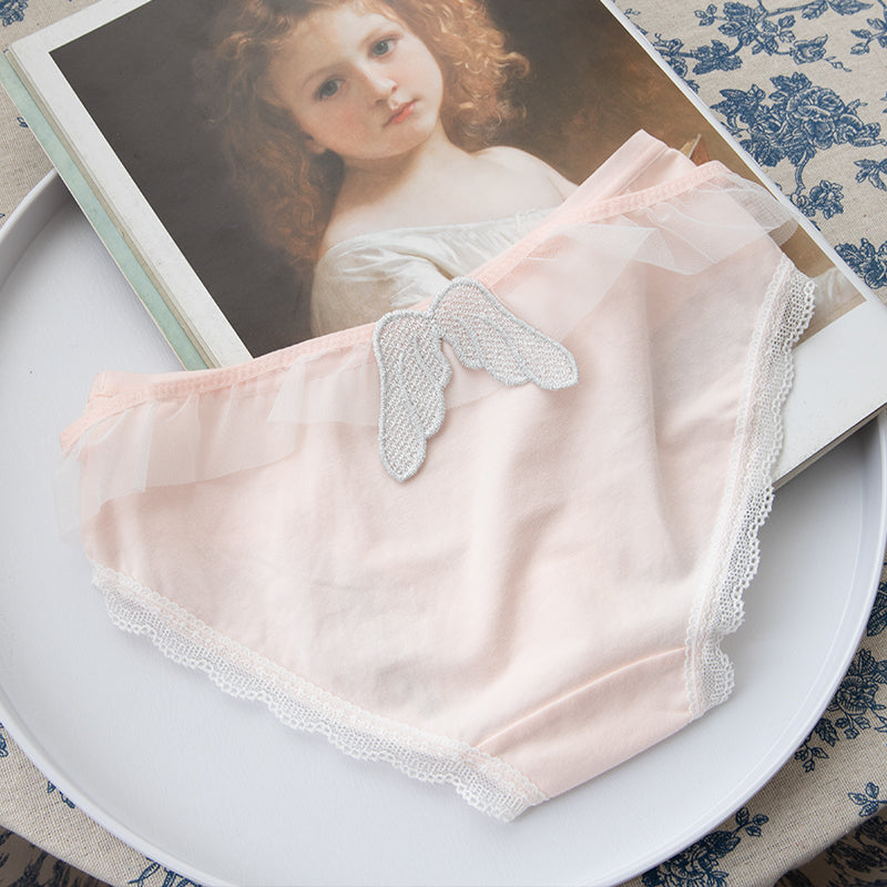 Japanese cute angel wings low waist briefs