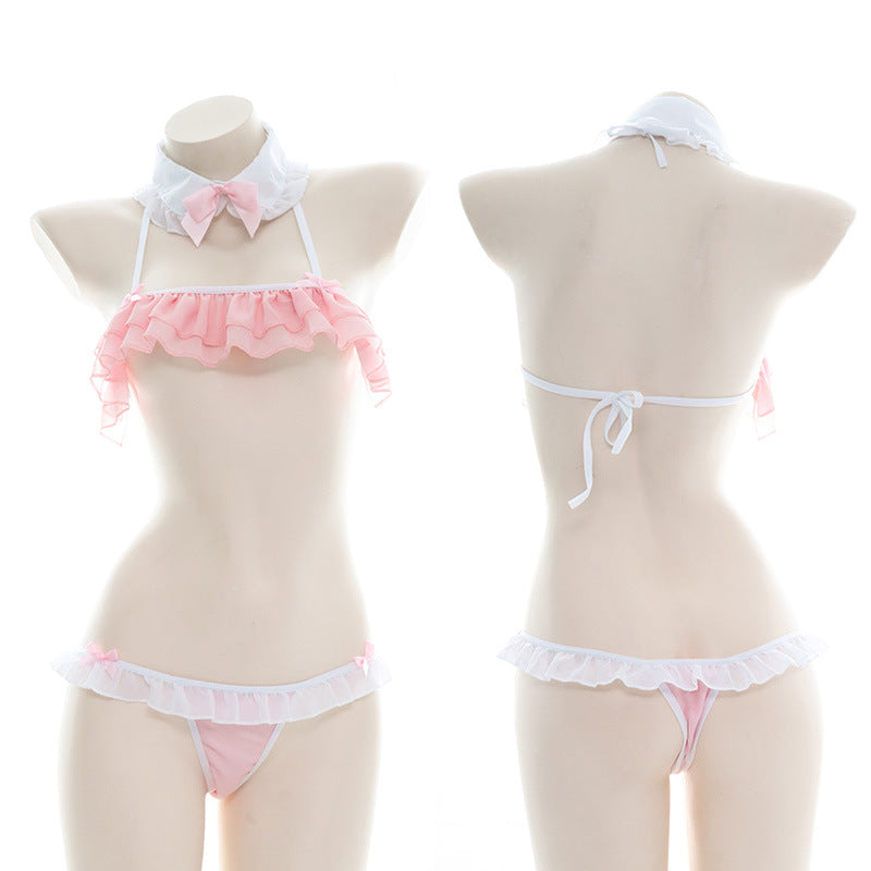Ruffle Amine Girly Micro SHIMAPAN Kawaii Cosplay Costume Bikini Set