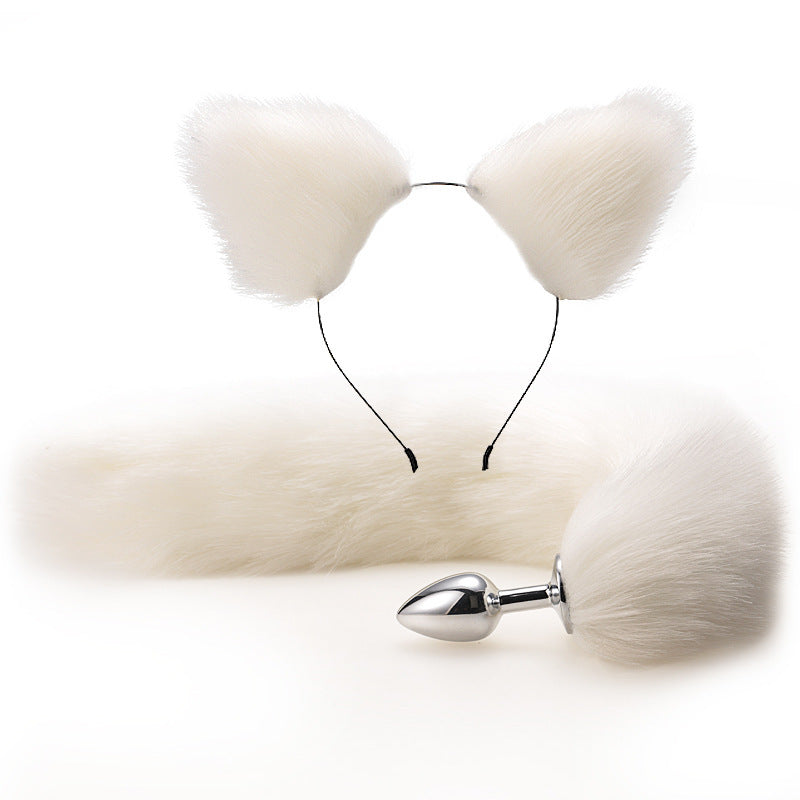Colorful Anime Sexy Cat Ear Headband Butt Plug Tail Set