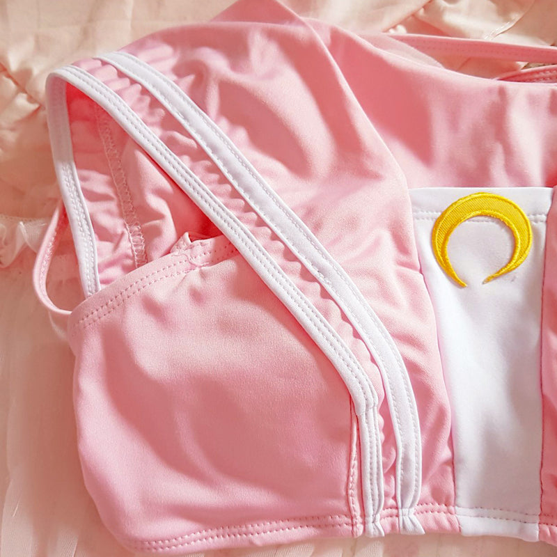Japanisches Anime Sailor Moon Dessous-Set – Pink Kawaii Moon