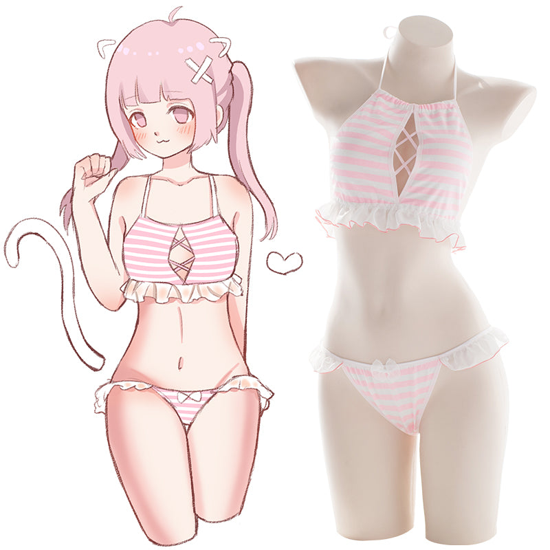 Amine Girly Kawaii Rüschen Sailor Moon Badeanzug 