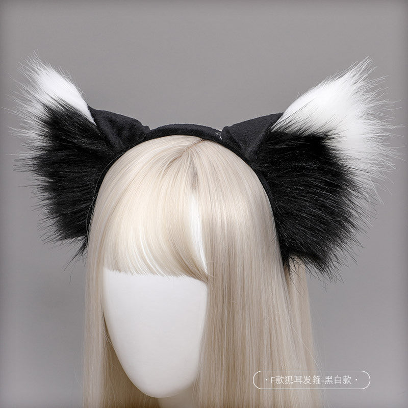 Haustier-Cosplay – pelziges Fuchs-Wolf-Mädchen-Ohr