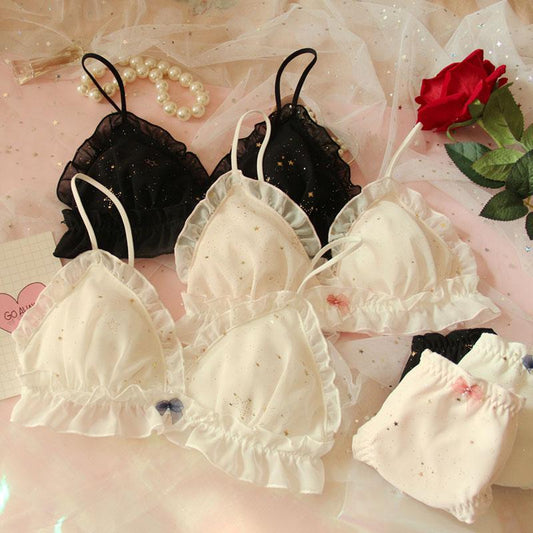 Pink Cartoon Pastel Lover Cute Sweetie Baby Bralette Set