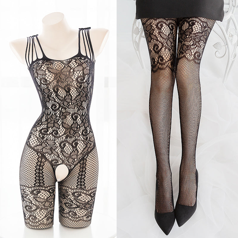 Wild Tiger Mesh Sheer Full Body Bondage Fishnet Body Stocking