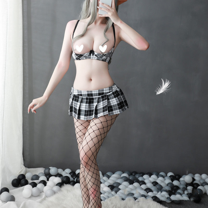 Sexy School Girl Open Cup Set