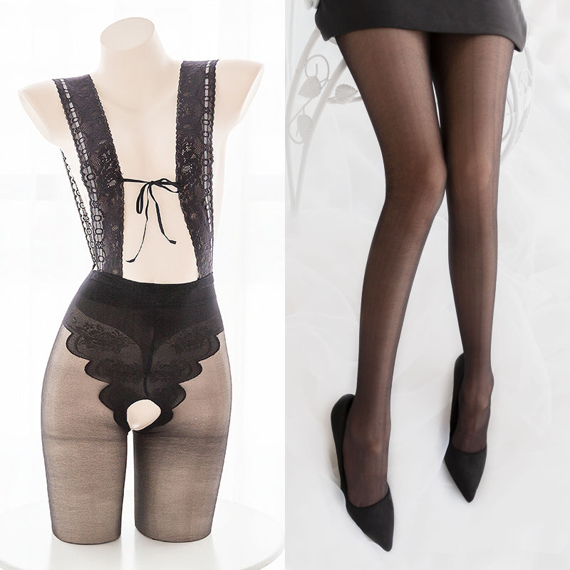 Japanese Slash Hole Sexy Mesh Sheer Full Body Bondage Fishnet Body Stocking