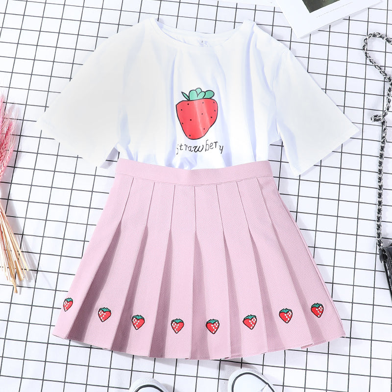 Aesthetic Strawberry Skirt