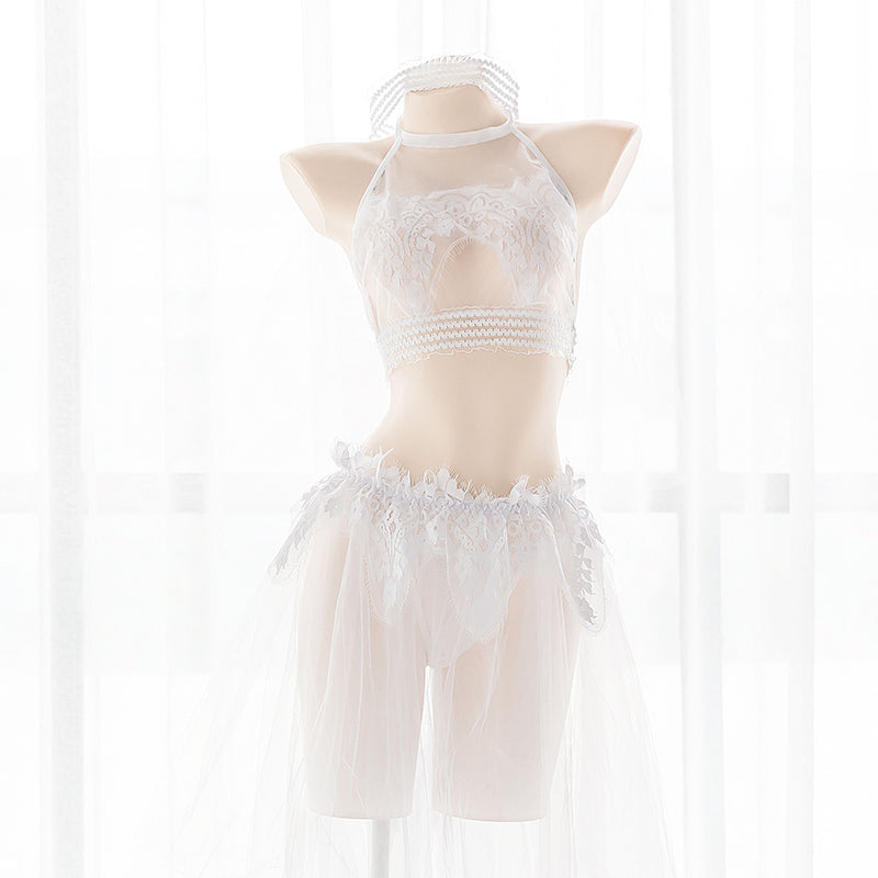Sofyee Kawaii Sheer White Bridal Lingerie