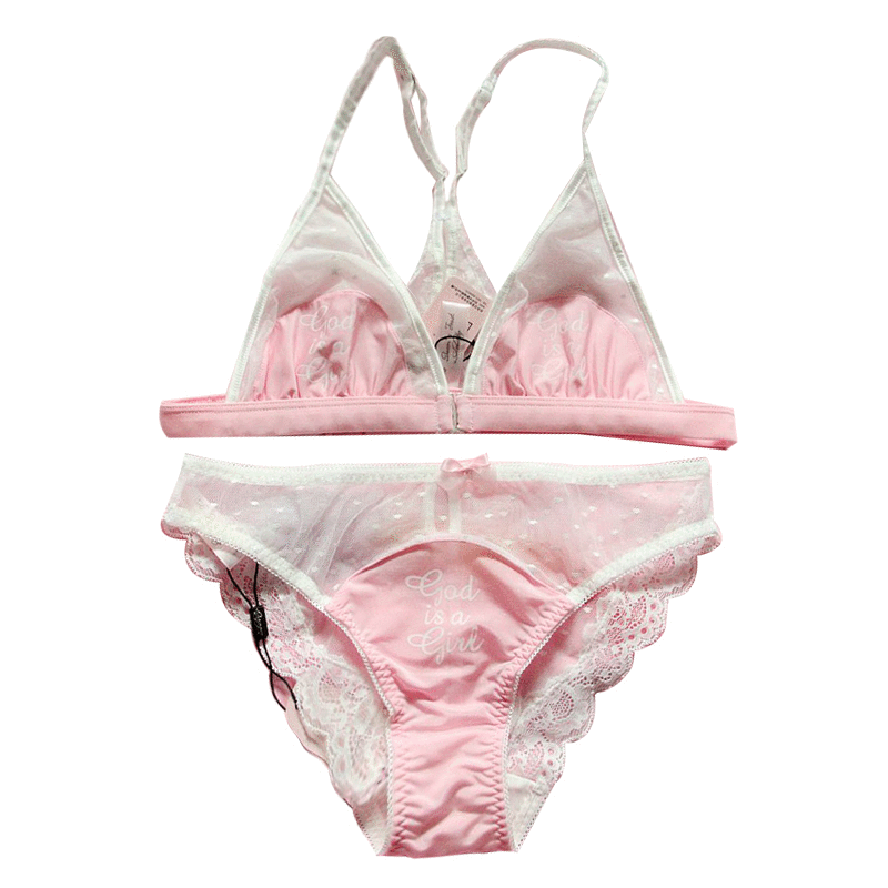 Rosa Cartoon-Pastell-Liebhaber-niedliches Sweetie-Baby-Bralette-Set 