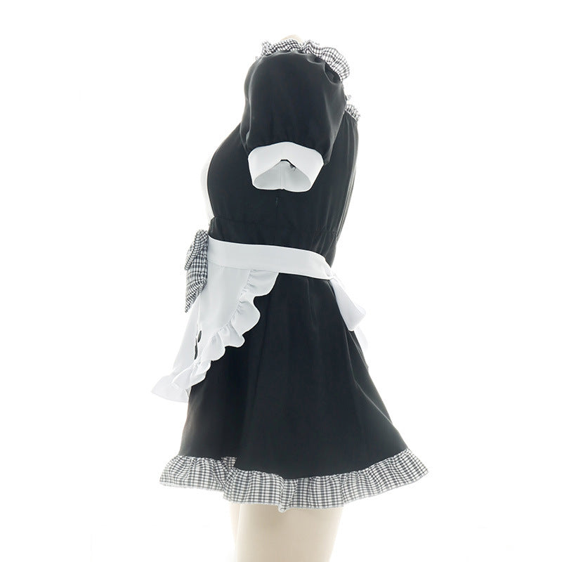 Japanisches sexy Dienstmädchenkleid mit Schlüsselloch-Katze 
