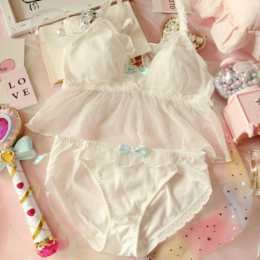 Pink Cartoon Pastel Lover Cute Sweetie Baby Bralette Set