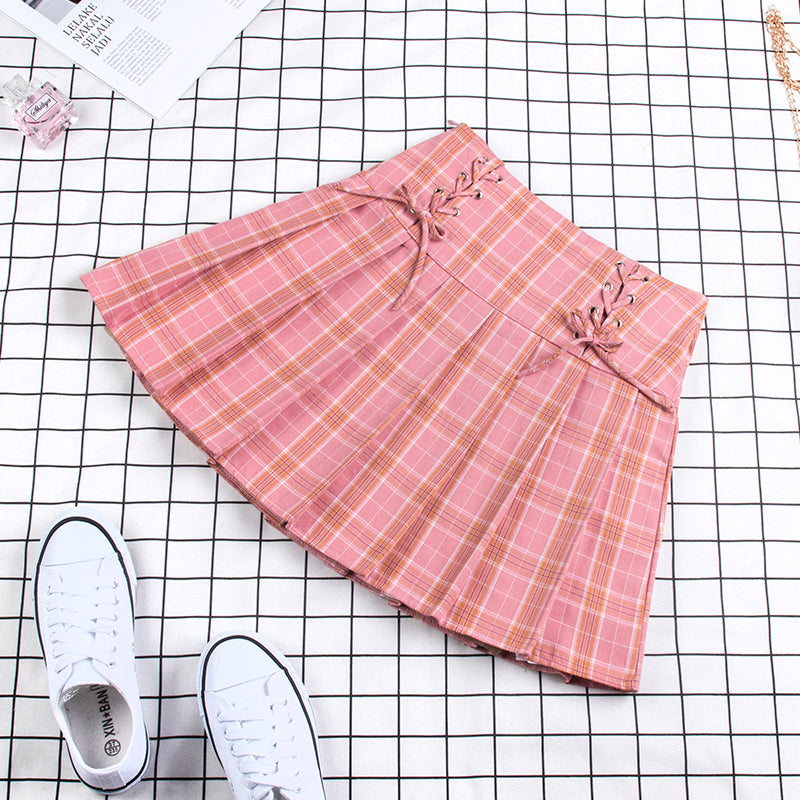 School Girl Grid Skirt