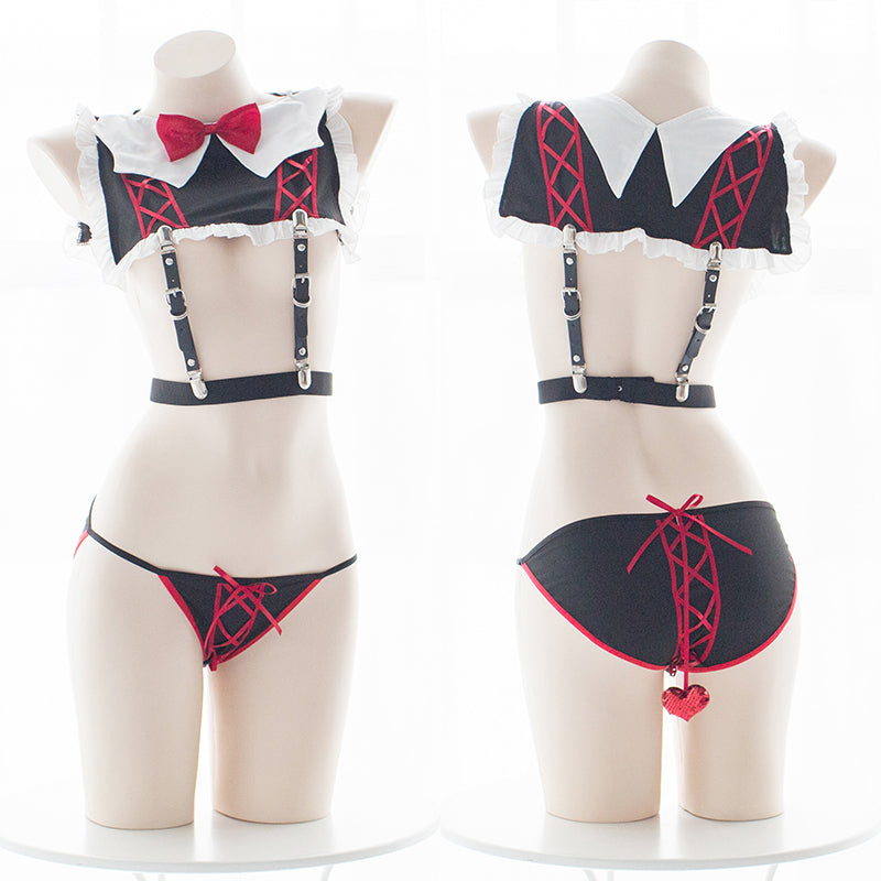 Japanese Anime Devil Black Maid Set