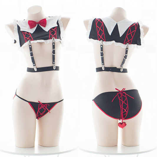 Japanese Anime Devil Black Maid Set