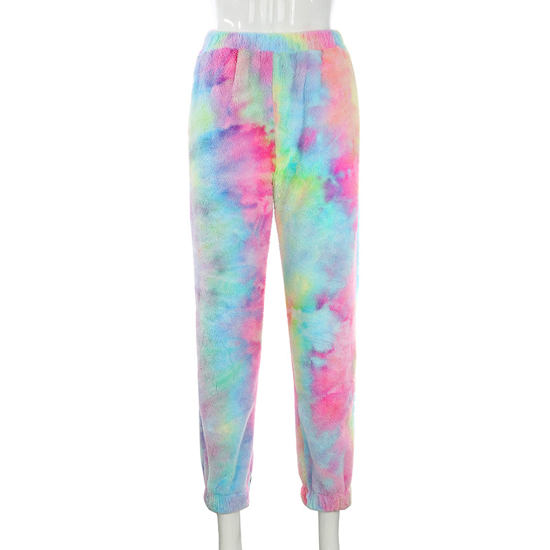 Ästhetische Kawaii Pastell Pelzhose