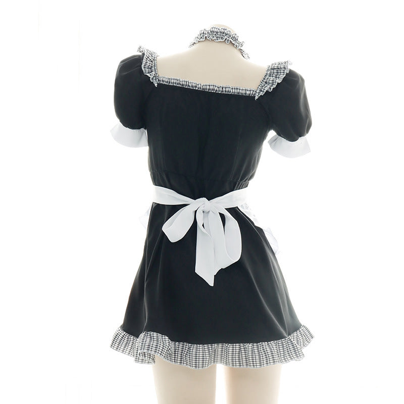 Japanisches sexy Dienstmädchenkleid mit Schlüsselloch-Katze 