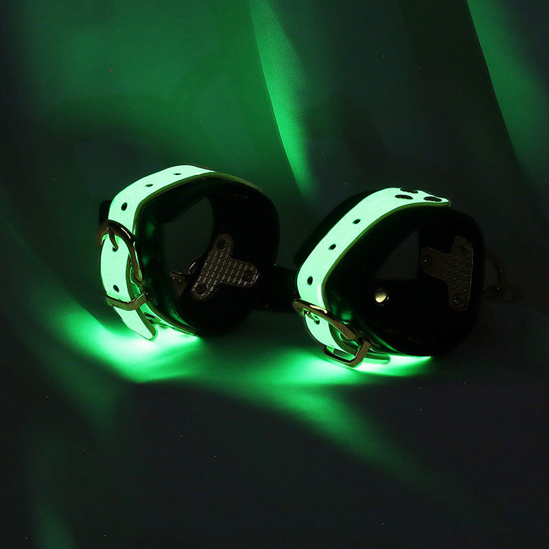 Night Light Luminescent Sexy Leather BDSM Set