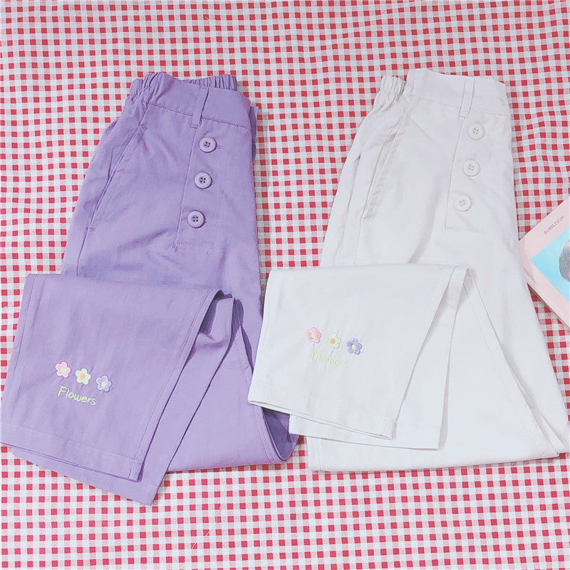 Harajuku Kawaii Blumen Pastell Hose 