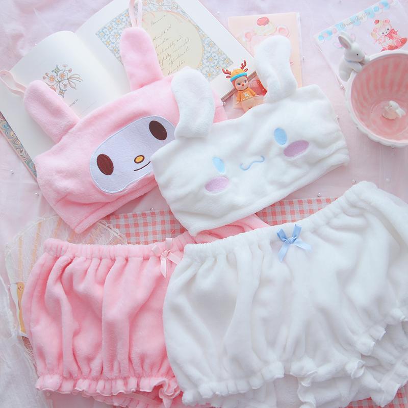 Bunny Piggy Tube Top Lingerie Set