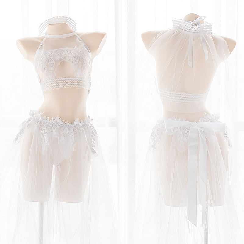 Sofyee Kawaii Sheer White Bridal Lingerie