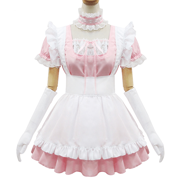 Pink Kawaii Japanese Maid Dress