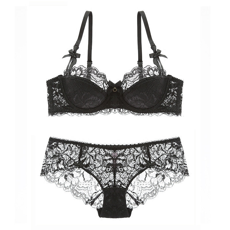 Kissing Bow-Tie Lace-Paneled Endearing Bra - sofyee