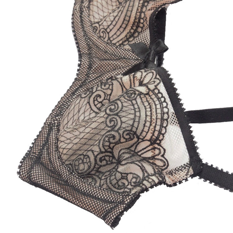 Flower Overlaid Demi Bra