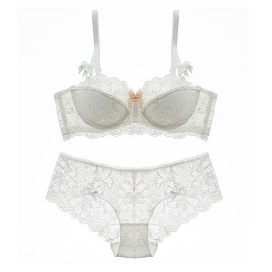 Kissing Bow-Tie Lace-Paneled Endearing Bra - sofyee