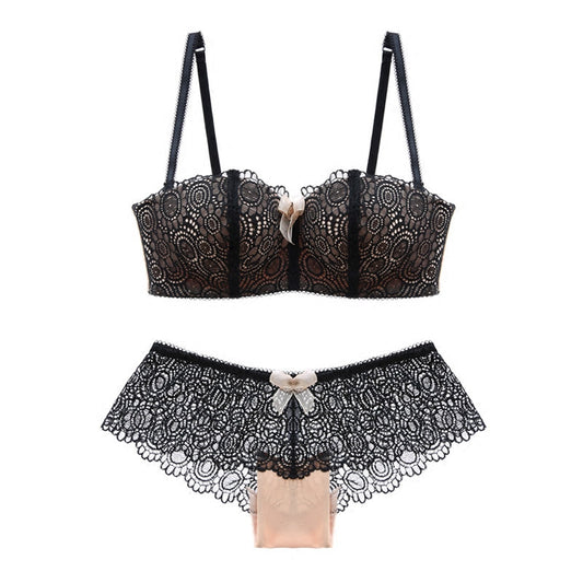 Sweety Heart Underwire Floral-Lace Demi Bra - sofyee