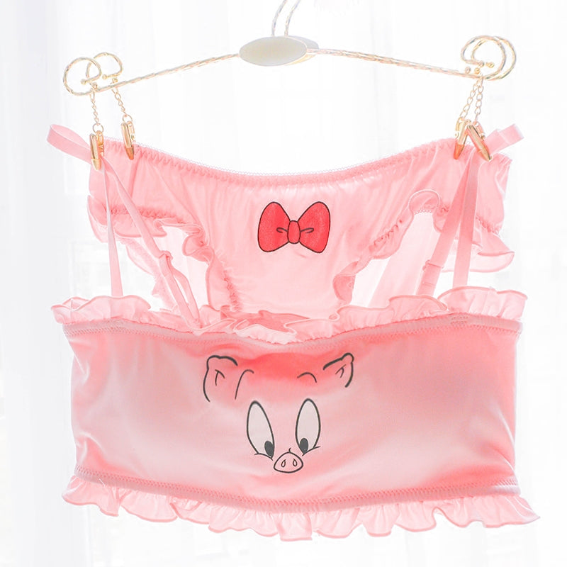 Japanische Katze Kawaii bequemes süßes Sweetie Baby Tube Top Dessous Set 