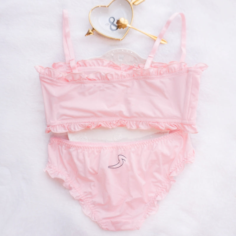 Japanische Katze Kawaii bequemes süßes Sweetie Baby Tube Top Dessous Set 
