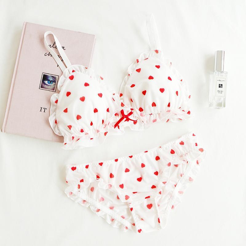 Beating Hot Love Kawaii Bralette Set