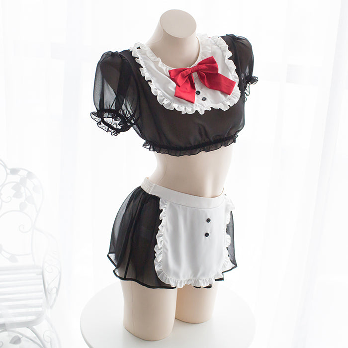 Anime Kawaii Schleife Japanisches Dienstmädchen-Set 