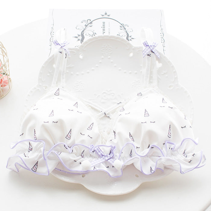Kawaii Comfy Staring Flower Cute Sweetie Baby Bralette Set