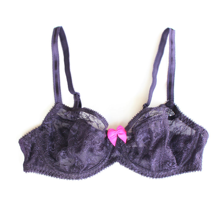 Flower Overlaid Demi Bra
