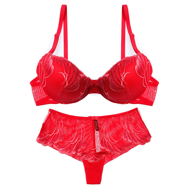 Swing Purple Angel Push Up Bra Set