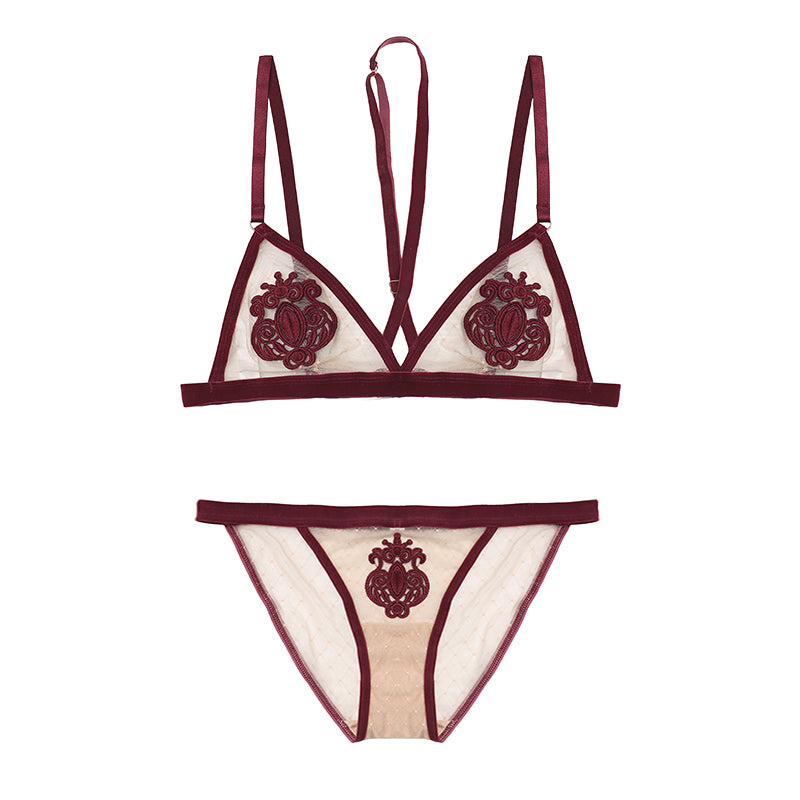 Spring Is On Its Way Flower Bralette & Panty Set