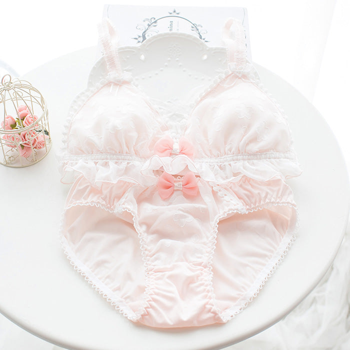 Kawaii Comfy Staring Flower Cute Sweetie Baby Bralette Set