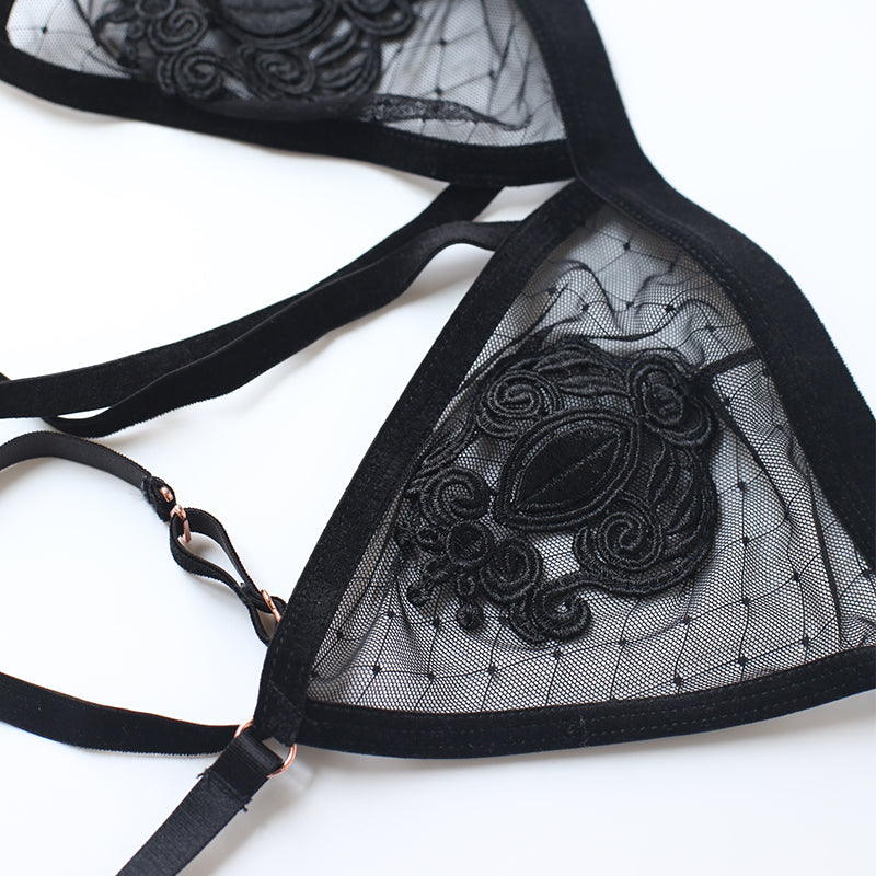 Spring Is On Its Way Flower Bralette & Panty Set