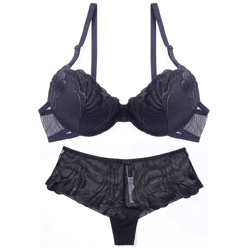 Swing Purple Angel Push Up Bra Set