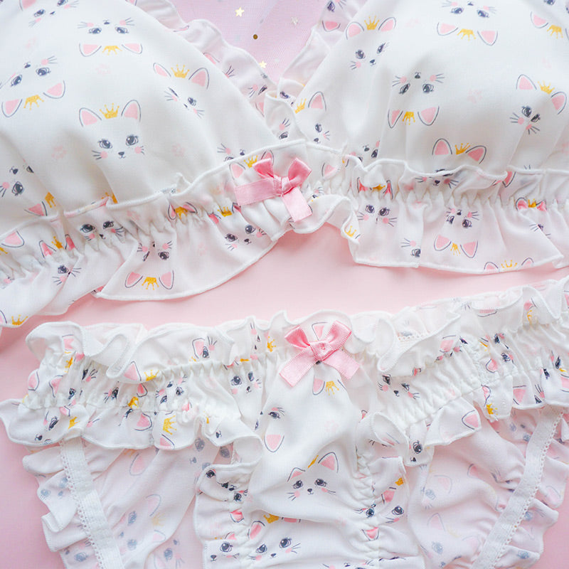 Cat Kawaii Comfy Cute Sweetie Baby Bralette Set