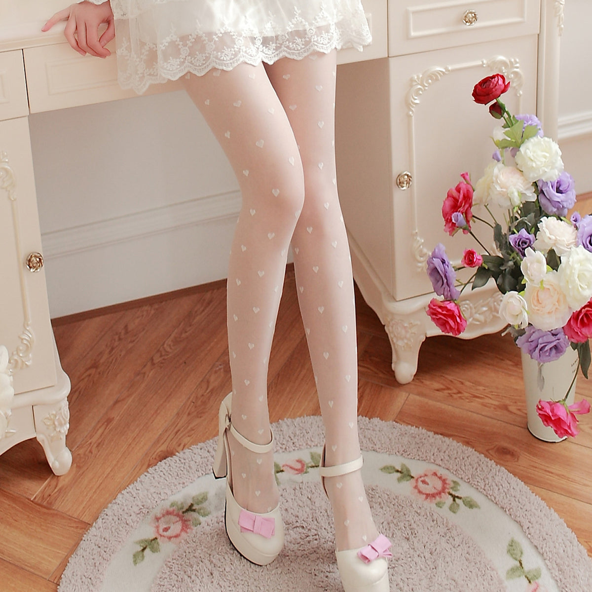Polka Dots Sheer Kawaii Lolita Tights