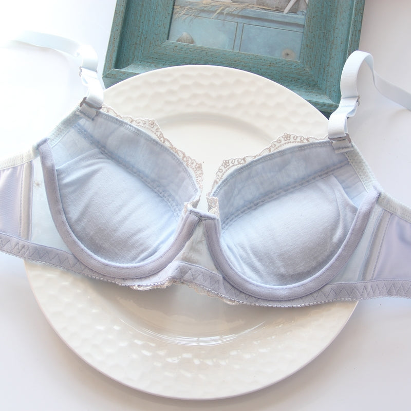 Dot Flower White Lace To Love Cute Sweet Bras And Panty Set