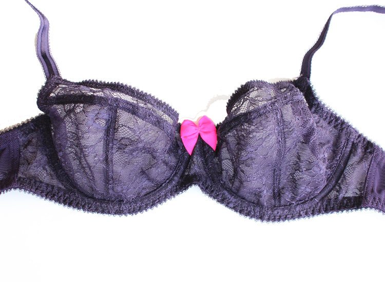 Flower Overlaid Demi Bra