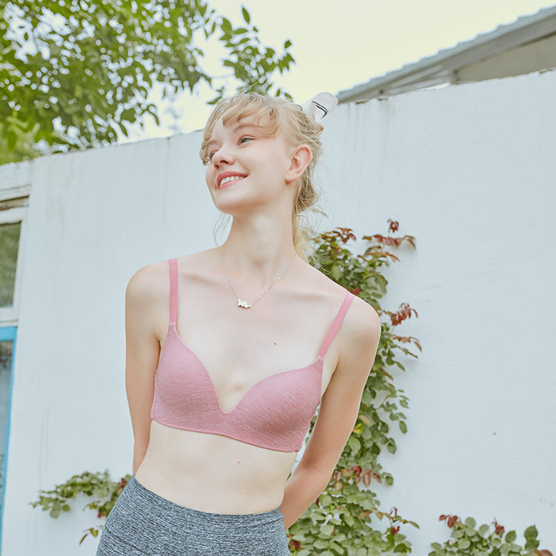 Girly Comfy Japanese Asian Cute Wirefree Soft Cup T-Shirt  Bra