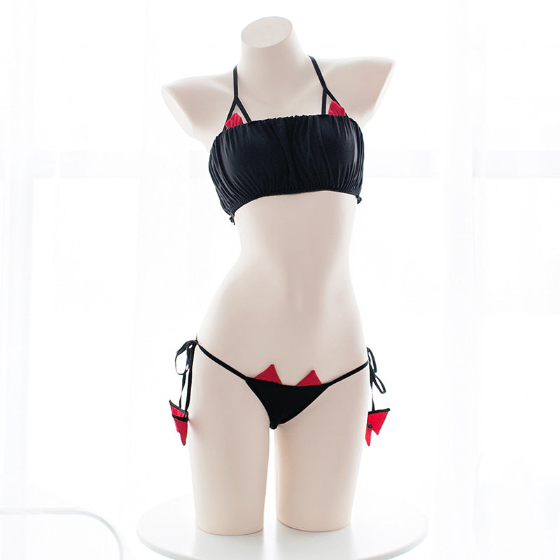 Cat Bunny Ear Amine Girly Kawaii Ruffle Sailor Moon Swimsuit Lingerie