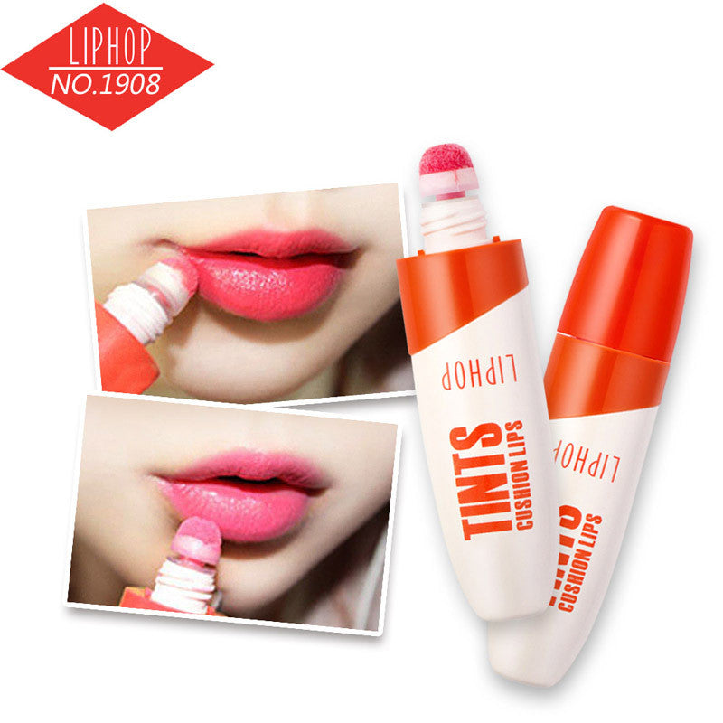 LIPHOP spongy Air Cushion Moisturizer Waterproof Liquid lipstick lip gloss tint