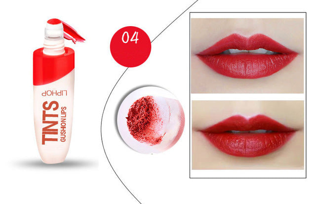 LIPHOP spongy Air Cushion Moisturizer Waterproof Liquid lipstick lip gloss tint